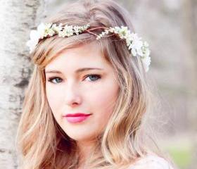 Bridal Flower hair, wedding accessories, wedding headpiece, Headband, head wreath, hair accessories, bridal, flower girl