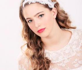 bridal headband, lace bridal headpiece, lace headband