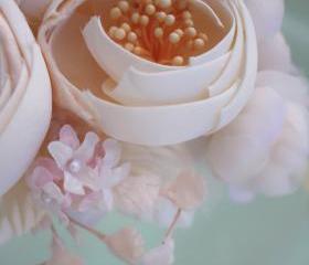 ivory bridal flower hair crown, woodland wedding, ivory flower, milinery flowerwedding hair accessories