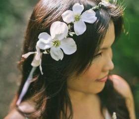petal pink wedding flower, pink bridal crown, bridal halo
