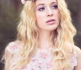 feather headband, bridal flower fascinator, wedding headbands