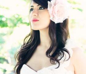 bridal headpiece, wedding hair accessories, wedding headband, flower hair crown, Bridal headband, silk flower hair clip