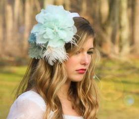 floral headband, bridal flower, hair fascinator, flower headband