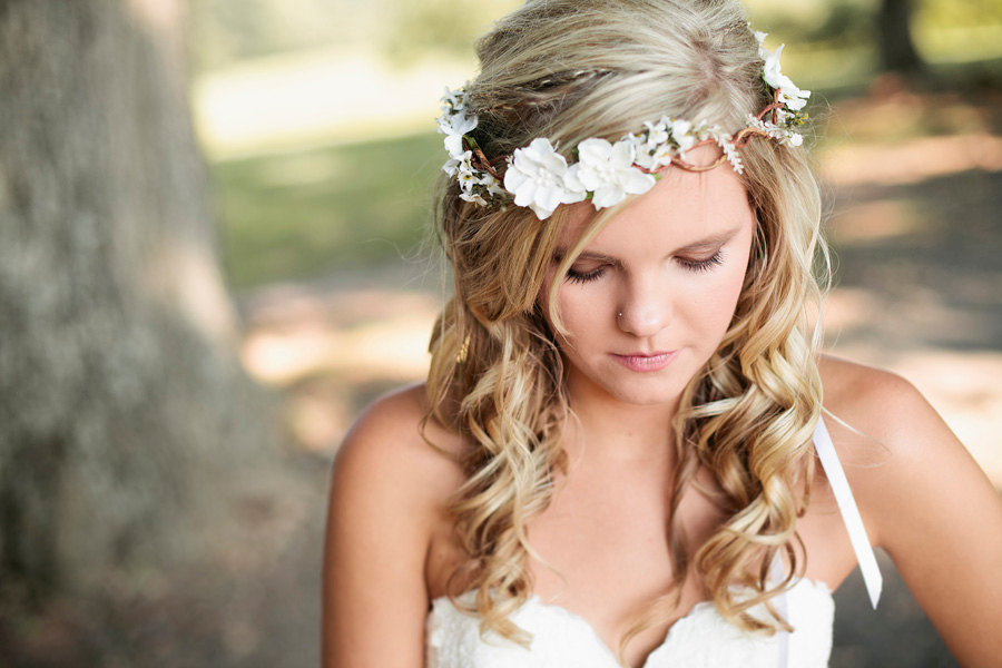 Flower wreaths for wedding hair