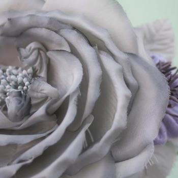 Silk Chiffon Rose, Bridal Accessories, wedding Flower Hair Clip, Bridal Hair Clip, Flower for Hair